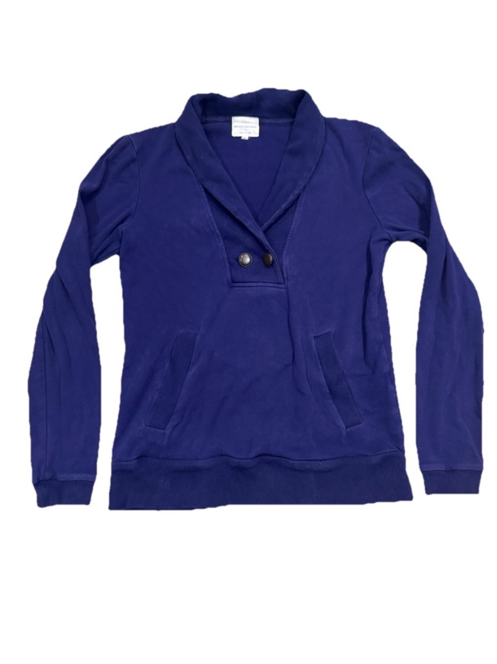Banana Republic Women’s Shawl Neck Long Sleeve Pocket Top Sweatshirt Small